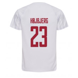 Dania Pierre-Emile Hojbjerg #23 Koszulka Wyjazdowych MŚ 2022 Krótki Rękaw